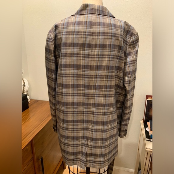 Yune HO Plaid Print Blazer Size:36 New - Picture 3 of 7